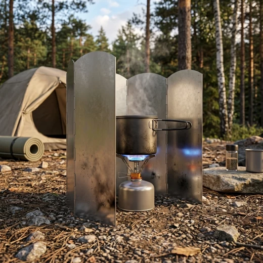 ATAD 60 cm Heavy-Duty 6-Panel Iron Fire Windshield - Maximum Height Temperature Resistant, Foldable & Anti-Splatter Windscreen for Large Outdoor Camping Gas Stoves - Atad - Image 5