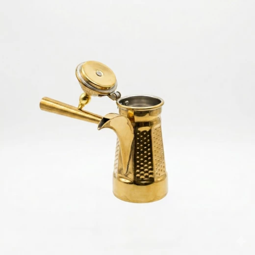 ATAD Premium Gold Arabic Coffee Server (Small Size) – Luxury Heritage Hospitality Pourer with Lid & Long Handle - Atad - Image 2