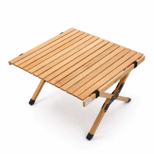 طاولة رحلات خشبية قابلة للطي رول توب مقاس 60×60×45 سم بلون خشبي طبيعي، تصميم عملي وخفيف مع سطح متين مقاوم للعوامل الجوية من عتاد طاولة رحلات خشبية قابلة للطي رول توب مقاس 60×60×45 سم بلون خشبي طبيعي، تصميم عملي وخفيف مع سطح متين مقاوم للعوامل الجوية من عتاد