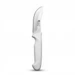 ATAD Turkish Professional Skinning Knife 10 cm – Stainless Steel Curved Blade with Ergonomic White Handle - Atad