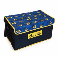 ATAD Multi-Purpose Fabric Storage & Organizer Box (50 × 30 × 27 cm) - Heavy-Duty Storage Box with Patterned Cover & Side Handles for Home, Car & Travel