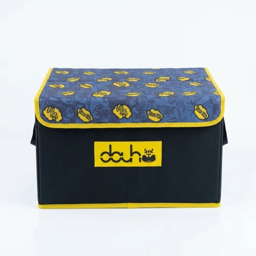 ATAD Multi-Purpose Fabric Storage & Organizer Box (50 × 30 × 27 cm) - Heavy-Duty Storage Box with Patterned Cover & Side Handles for Home, Car & Travel - Atad - Image 5