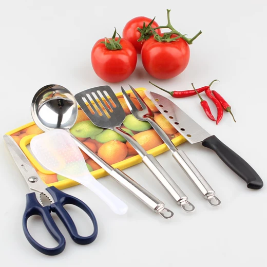 ATAD 7-Piece Portable Camp Kitchen Cooking Utensil Set with Travel Organizer Bag - Stainless Steel Outdoor BBQ & Camping Cookware Kit - Atad - Image 4