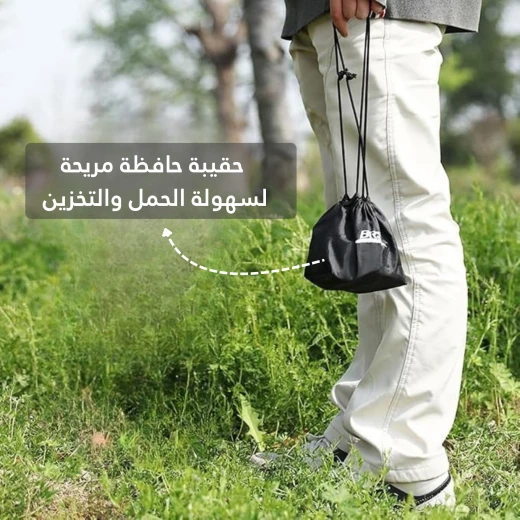 موقد رحلات وتخييم دائري 7 عيون (سبع نجوم) مضاد للرياح مع قواعد قابلة للتعديل وإشعال ذاتي – موقد طهي محمول عالي الطاقة بقدرة 22000 واط مع حقيبة تخزين من عتاد - عتاد - Image 5