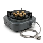 ATAD Portable 7-Star Windproof Split Camping Stove - High-Power Cassette Gas Outdoor Cooking & Tea Burner with Extension Hose - Atad
