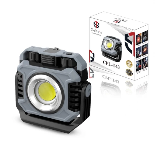 TOBY’S CPL-T43 360° Dual-Source Rechargeable Work Light – 1800 Lumens LED Flood & Spot Lamp, Adjustable Color Temperature (2700K–8000K), Magnetic Base, Stepless Dimming & 5000mAh Battery TOBY’S CPL-T43 360° Dual-Source Rechargeable Work Light – 1800 Lumens LED Flood & Spot Lamp, Adjustable Color Temperature (2700K–8000K), Magnetic Base, Stepless Dimming & 5000mAh Battery