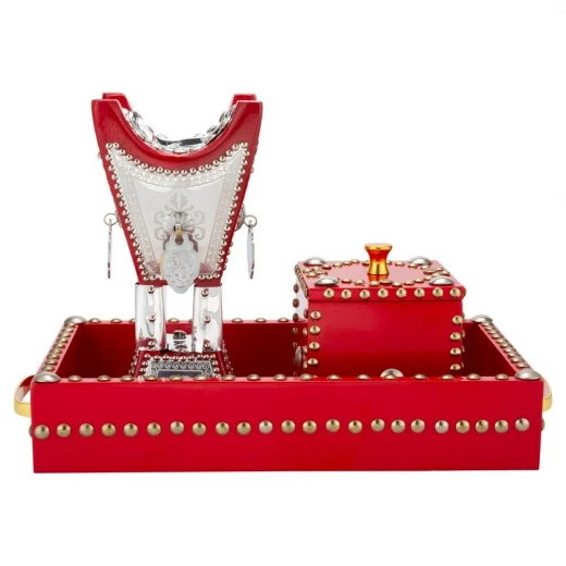 Atad Incense Burner & Bakhoor Box Set with Wooden Tray – Elegant Traditional Design - Atad - Image 6