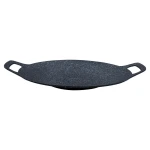 ATAD 34cm Non-Stick Cast Aluminum Fry Pan with Double Marble Coating (Black) – Induction-Compatible Wide Skillet with Ergonomic Handle for Gas, Electric, Ceramic & Camp Stoves  - Atad