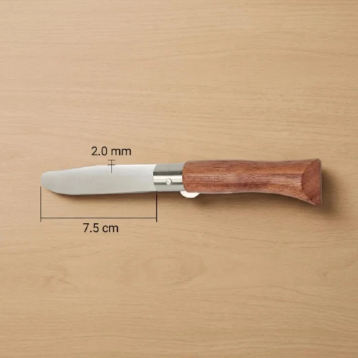 ATAD Folding Hunting & Pocket Knife (17 cm Overall, 7.5 cm 50Cr15MoV Steel Blade, Wooden Handle) – Portable Outdoor Utility & Camp Tool  - Atad - Image 4