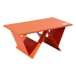 ATAD Portable Foldable Wooden MDF Table (Supports up to 5 kg, 0.8 kg, Orange) – Lightweight & Easy-to-Clean Compact Camp Table for Picnics & Outdoor Adventures 