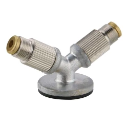 Atad Dual Gas Stove Connector – Silver – Operates Two Gas Devices Simultaneously, Rust-Resistant & Leak-Proof Safe Connection