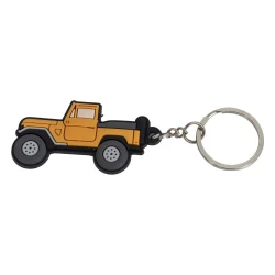 ATAD 2D Acrylic Jeep Keychain & Car Gift Pendant (5 x 3 cm, 5g, Yellow) – Lightweight & Durable Vehicle Key Ring & Bag Accessory