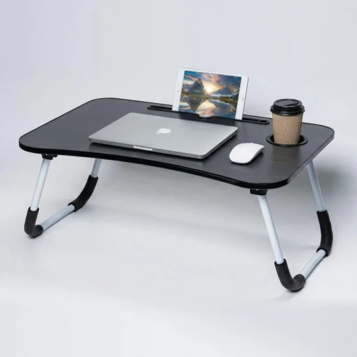 Atad Foldable Wooden Portable Table 40×60 cm – Grey – Weather-Resistant & Easy to Carry - Atad - Image 6