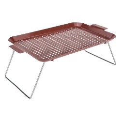 Atad Foldable Galvanized Steel Dish Drying Rack 42.5×25.5×16 cm – Heavy-Duty, Space-Saving & Outdoor-Ready