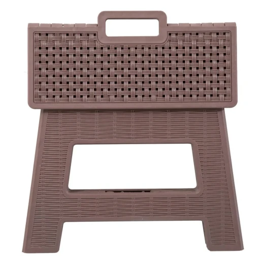 ATAD Portable Foldable Plastic Step Stool & Camp Chair (Supports up to 100 kg, Brown) – Lightweight & Compact Outdoor Seating for Camping, Beaches & BBQs - Atad - Image 2