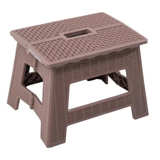 ATAD Portable Foldable Plastic Step Stool & Camp Chair (Supports up to 100 kg, Brown) – Lightweight & Compact Outdoor Seating for Camping, Beaches & BBQs ATAD Portable Foldable Plastic Step Stool & Camp Chair (Supports up to 100 kg, Brown) – Lightweight & Compact Outdoor Seating for Camping, Beaches & BBQs