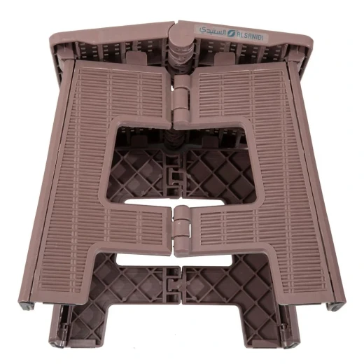 ATAD Portable Foldable Plastic Step Stool & Camp Chair (Supports up to 100 kg, Brown) – Lightweight & Compact Outdoor Seating for Camping, Beaches & BBQs - Atad - Image 4