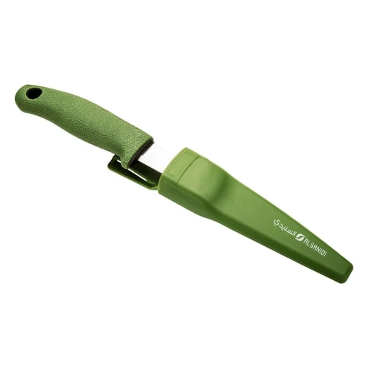 ATAD 5CR15 Stainless Steel Tactical Hunter & Camp Knife (10 cm Blade, 24.3 cm Total, Olive Green) – Food-Safe Outdoor Utility & Cooking Knife with Protective Sheath - Atad - Image 2