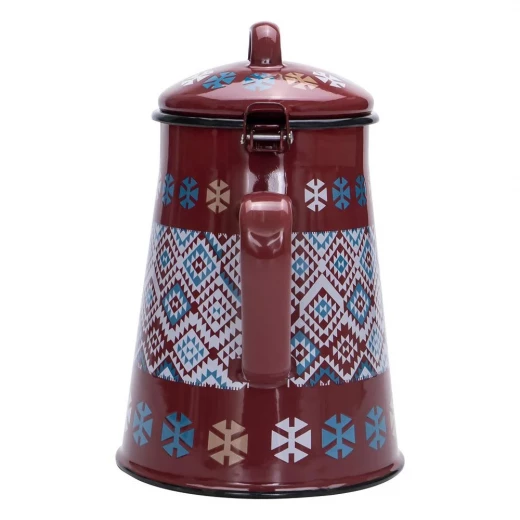 Atad Traditional Enamel Coffee Pot 2.4L – Large Capacity, Heritage Design, Comfortable Side Handle - Atad - Image 6