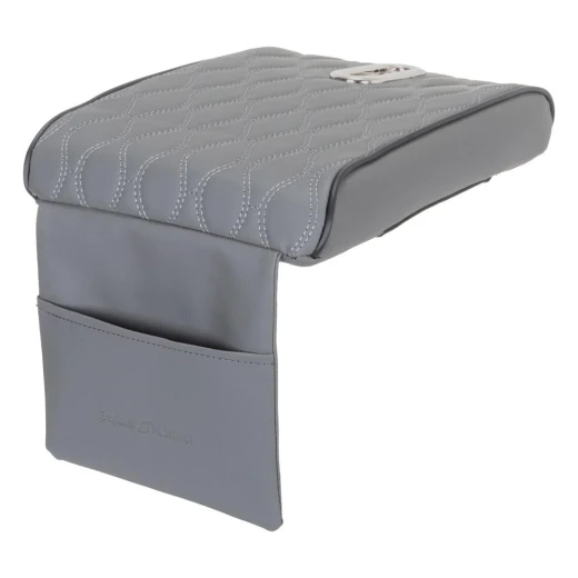 ATAD Gray Leather Car Armrest Pad & Organizer (32 x 21 cm) – Ergonomic Center Console Cushion with Tissue Holder & Phone Pocket ATAD Gray Leather Car Armrest Pad & Organizer (32 x 21 cm) – Ergonomic Center Console Cushion with Tissue Holder & Phone Pocket