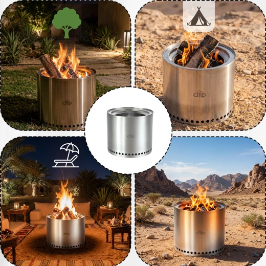 Atad Amazing Stainless Steel Firewood Starter Stove 36×36 cm – Powerful Combustion for Outdoor Use - Atad - Image 2