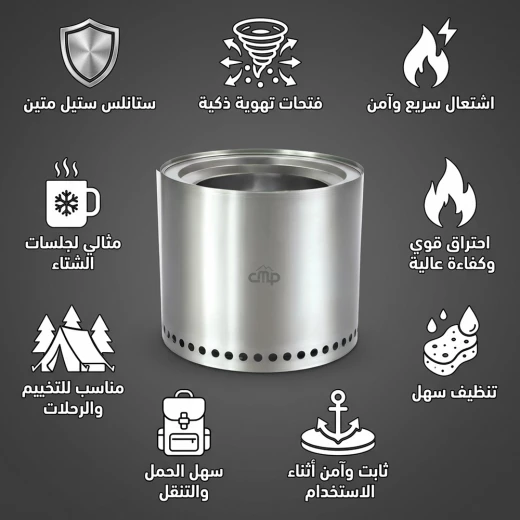 Atad Amazing Stainless Steel Firewood Starter Stove 36×36 cm – Powerful Combustion for Outdoor Use - Atad - Image 4