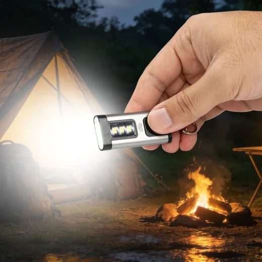 ATAD 150-Lumen Aluminum Keychain Flashlight with COB Side Light – Ultra-Compact Portable Emergency & Overlanding Light  - Atad - Image 4