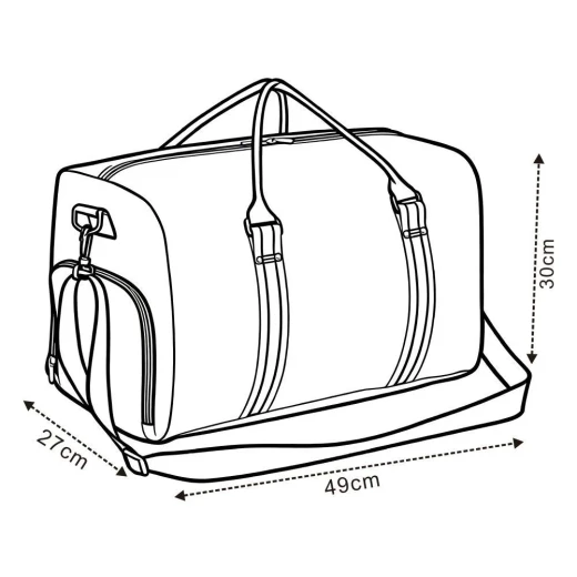 ATAD Classic Travel Duffel Garment Bag – Water-Resistant 600D Oxford Fabric with PVC Coating, Shoulder Strap & Dual Handles (49 x 27 x 30 cm) Slate Grey - Atad - Image 4