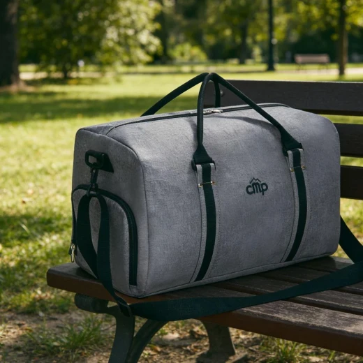 ATAD Classic Travel Duffel Garment Bag – Water-Resistant 600D Oxford Fabric with PVC Coating, Shoulder Strap & Dual Handles (49 x 27 x 30 cm) Slate Grey - Atad - Image 6