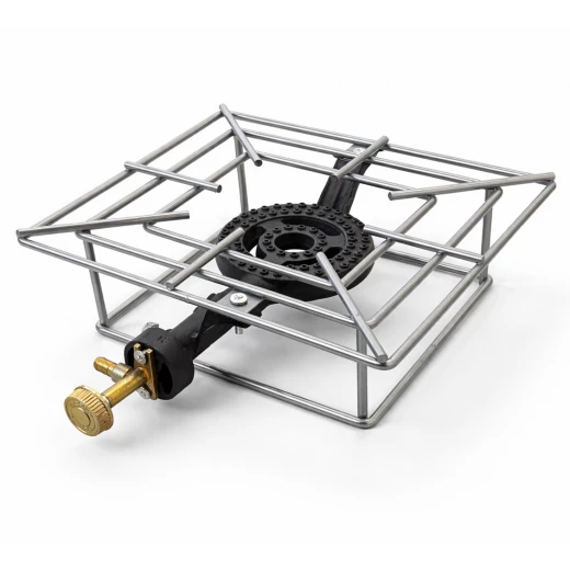 Atad Portable Iron Gas Stove Burner with Strong Support Frame – Silver Atad Portable Iron Gas Stove Burner with Strong Support Frame – Silver