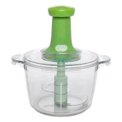 Atad Vegetable & Fruit Chopper 2L 19×30.5 cm – Stainless Steel Blade Food Cutter with Storage Container