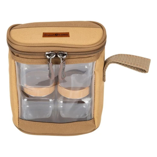 ATAD 4-Piece Travel Spice Jar Set with Khaki Waterproof Oxford Bag – Portable Overlanding & Camping Seasoning Organizer - Atad - Image 2