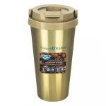 Atad High-Quality Stainless Steel Tea & Coffee Mug 400ml, Gold – Portable & Spill-Proof – Elegant Design - Atad