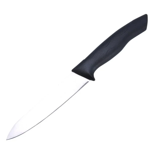 ATAD 4-Inch Black Utility Prep Knife with Protective Sheath – 11.5cm Stainless Steel Blade with Ergonomic Anti-Slip PP Rubberized Handle  - Atad - Image 3