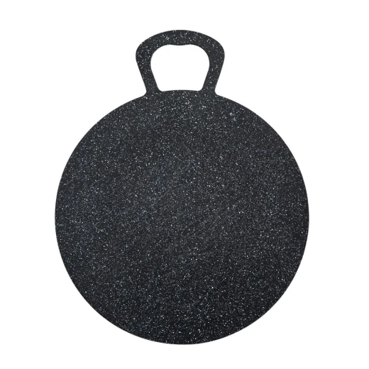 ATAD 35cm Cast Aluminum BBQ Griddle & Baking Plate with Non-Stick Ceramic Coating (Black) – Heavy-Duty Wide Surface for Grilling Meats, Vegetables, and Bread in Camps & Kitchens - Atad - Image 2