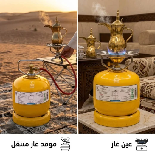 دبة غاز هندي قابلة لإعادة التعبئة سعة 0.7 كجم باللون الأصفر– أسطوانة غاز مدمجة وخفيفة الوزن للمواقد المحمولة ورحلات الهايكنج (فارغة) من عتاد - عتاد - Image 3