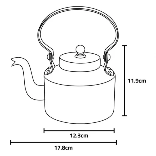 Atad 0.8L Indian Aluminum Tea Kettle – Durable, Long-Lasting, Easy to Carry, Practical for Trips - Atad - Image 3