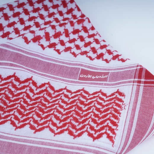 MIDRAZ Premium Red Shemagh – 100% Natural Cotton, Soft Texture & Elegant Traditional Design Size 50 - Midraz - Image 4