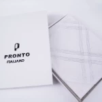 PRONTO Premium White Shemagh with Silver-Threaded Edges, Size 52 – Elegant Traditional Headscarf with Luxurious Detailing - Pronto