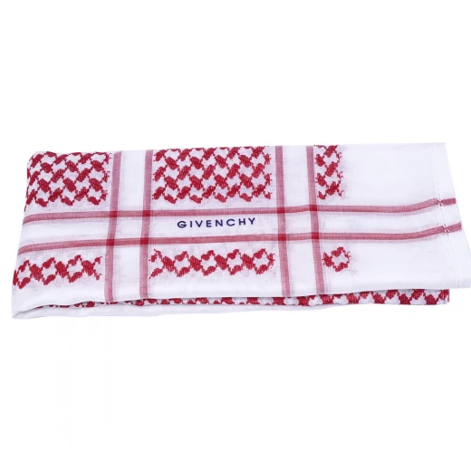 GIVENCHY Premium Red Cotton Shemagh – 100% Pure Cotton Elegant Traditional Headscarf Size 62 - Givenchy - Image 4