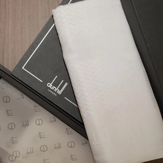 DUNHILL Premium White Cotton Shemagh, Size 55 – 100% Pure Cotton Elegant Traditional Headscarf - Dunhill - Image 2