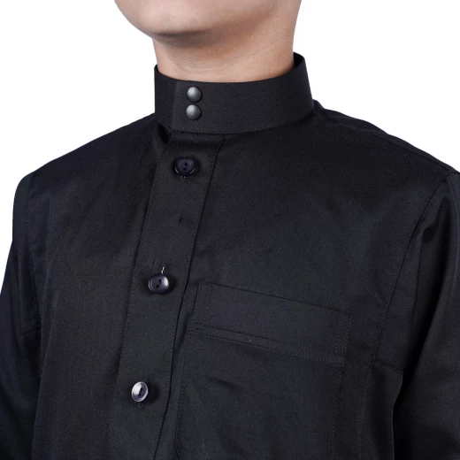 MIDRAZ Boys’ Black Thobe, Size 40 – Elegant Modern Design with Premium Comfort - Midraz - Image 2