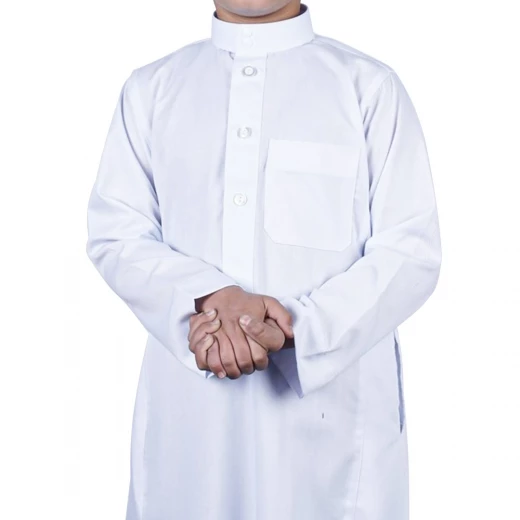 ثوب ولادي باللون الأبيض، مقاس 32 - بتصميم كلاسيكي أنيق من مدراز - مدراز - Image 3
