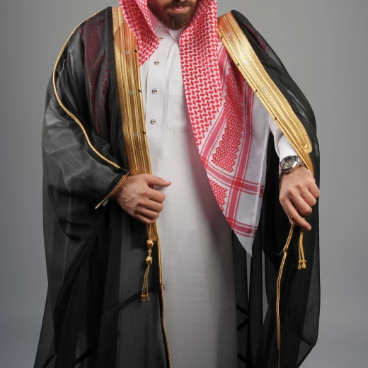 بشت رجالي باللون الأسود قبة قصب كمبيوتر، مقاس 60 - فاخر و أنيق من مدراز - مدراز - Image 5