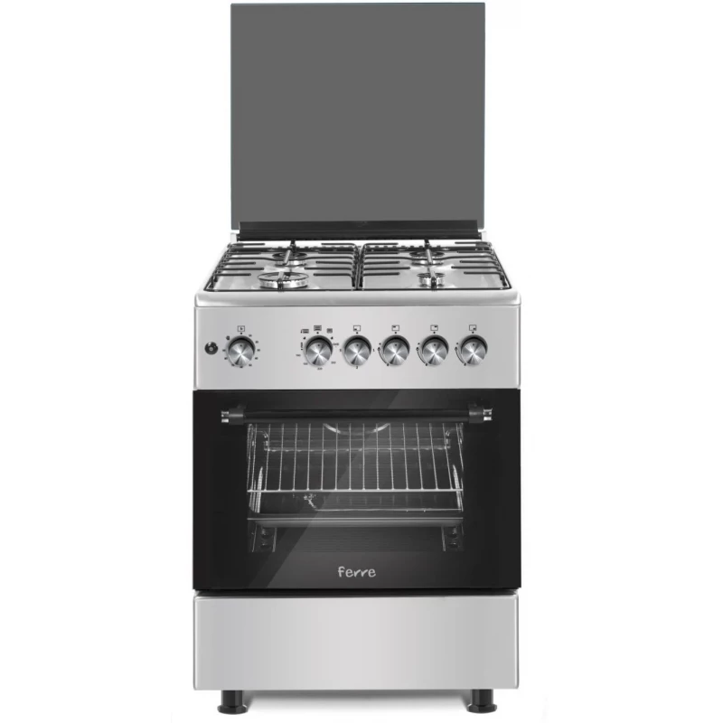 Ferre Stand Oven Gas – 4 Burners, Full Safety System, 5-Year Warranty - Ferre