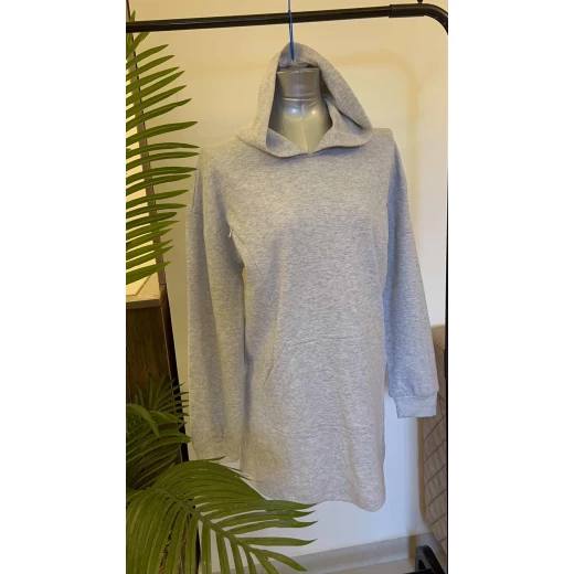 Breastfeeding Hoodie for Women Long Nursing Hoodie with Hidden Side Zippers, Fleece Fabric, Hooded Pocket Style, Black & Grey M-XL - Fit mama - Image 4