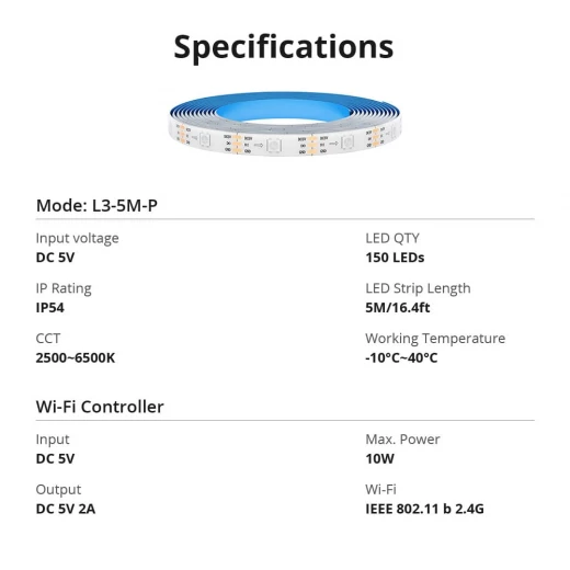 مصابيح شريط LED الذكية SONOFF L3 Pro RGBIC بطول 5 متر/16.4 قدم - سونوف - Image 15