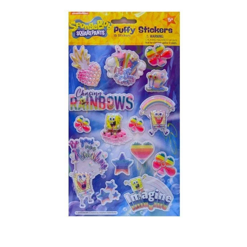 Inkology SpongeBob Puffy Stickers - Fun and Creative School Supplies for Kids - Inkology