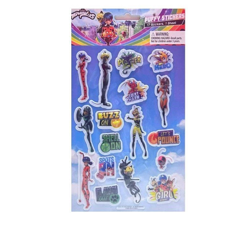 Inkology Miraculous Puffy Stickers – Fun and Creative School Supplies for Kids - Inkology