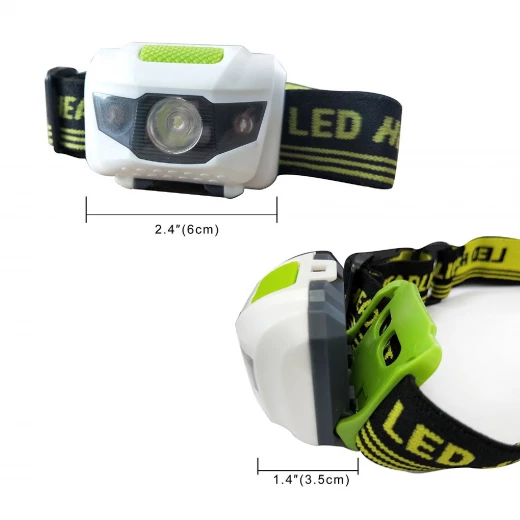 مصباح LED أمامي خفيف الوزن، مقاوم للعوامل الجوية للجري والتخييم أخضر - Image 5